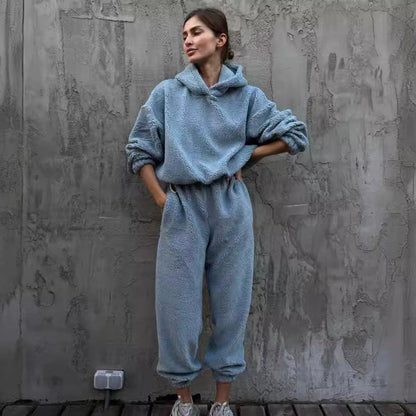 Bequeme Loungewear Set Fleece Hoodie Hose