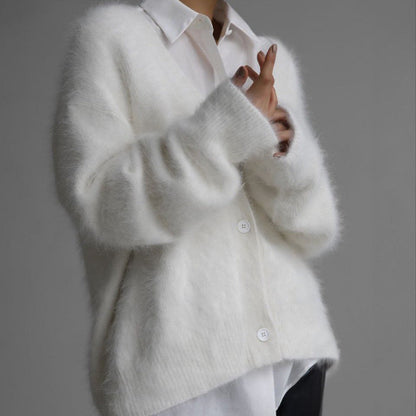 Weicher Damen Cardigan Kuschel Look