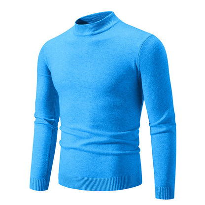 Herren Rollkragenpullover Modern Fein Strick