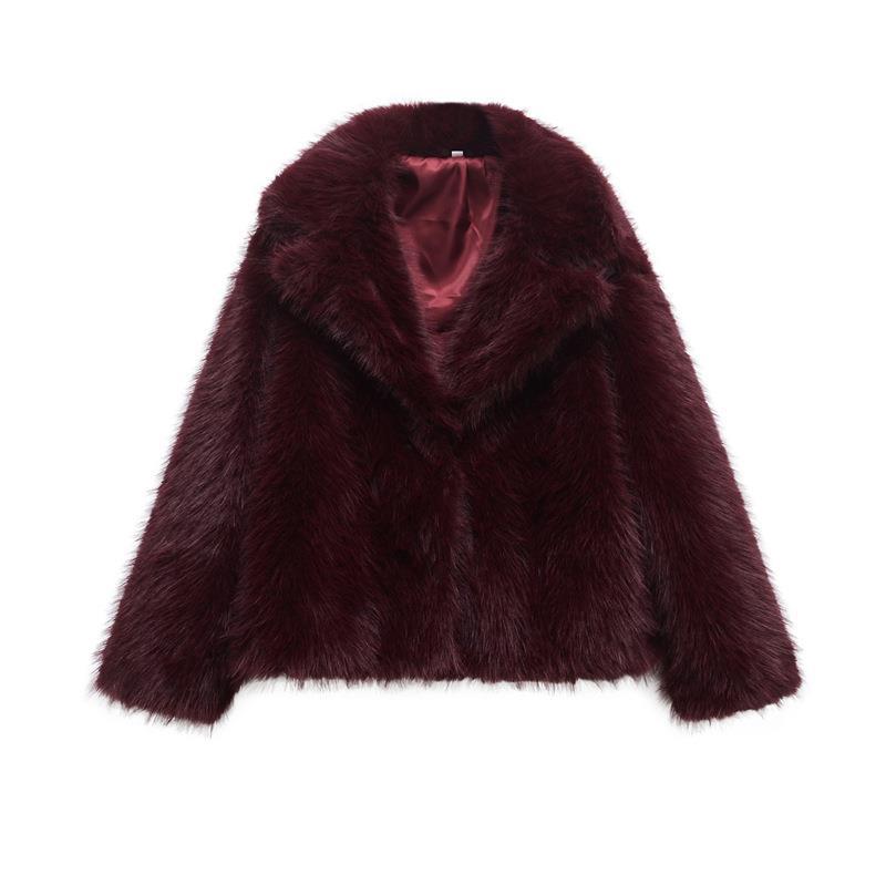 Damen Fellblazer Elegant Lang