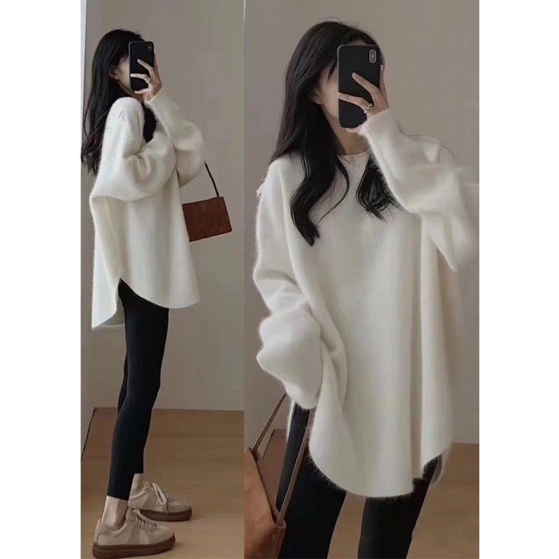 Damen Pullover Mittellang Stylish