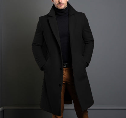 Herren Wollmantel Elegant Schlank Modern