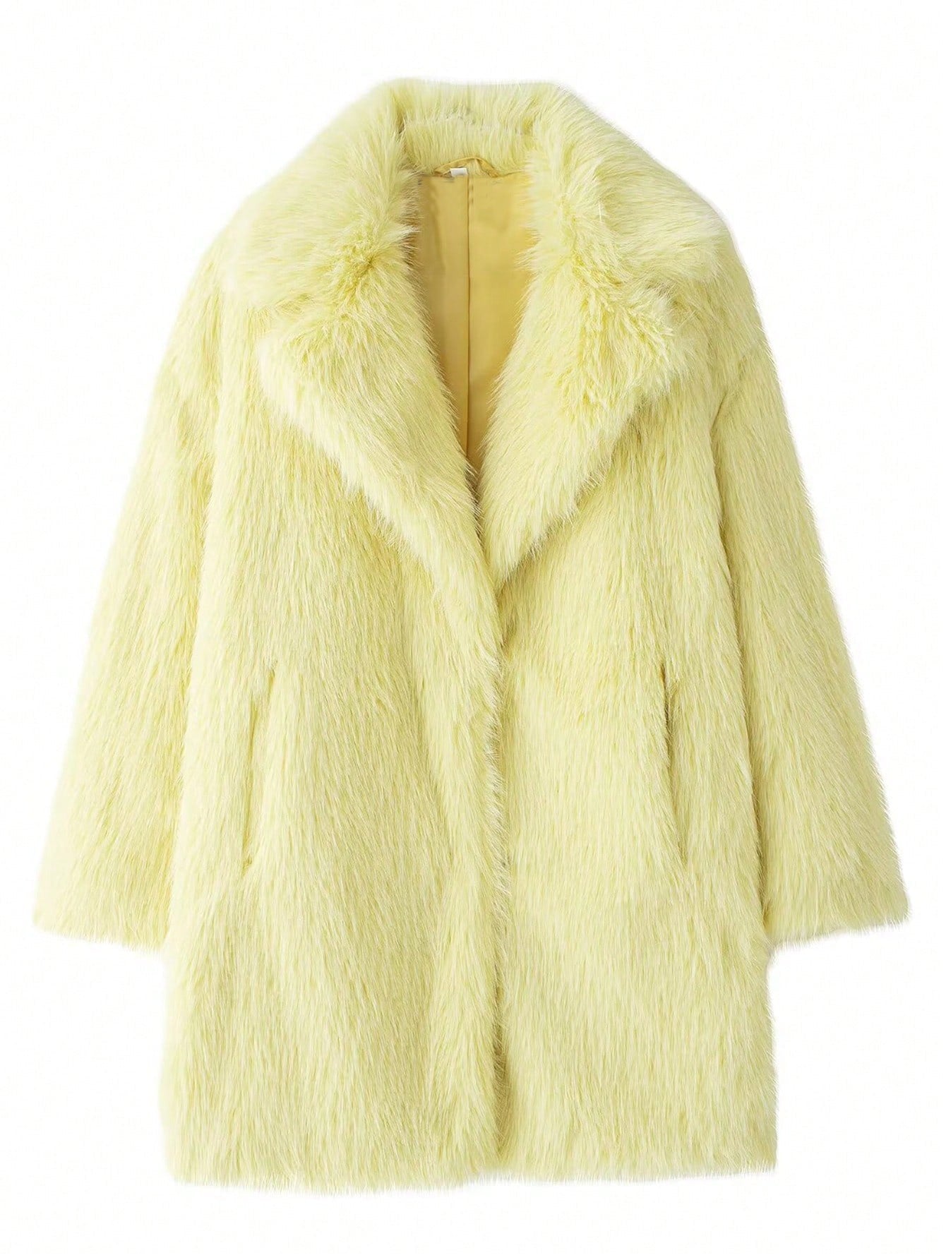 Damen Kunstfelljacke Weich Luxus Design