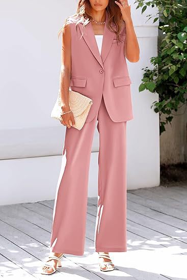 Damen Business Anzug Elegant Kurzarm Tops und Hose