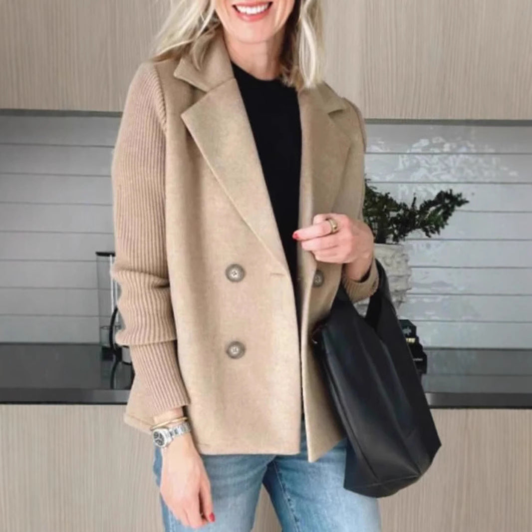 Damen Blazer Elegant Doppelknopf Modern Style