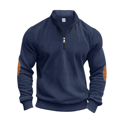 Herren Strickpullover Modern Reißverschluss Elegante Optik