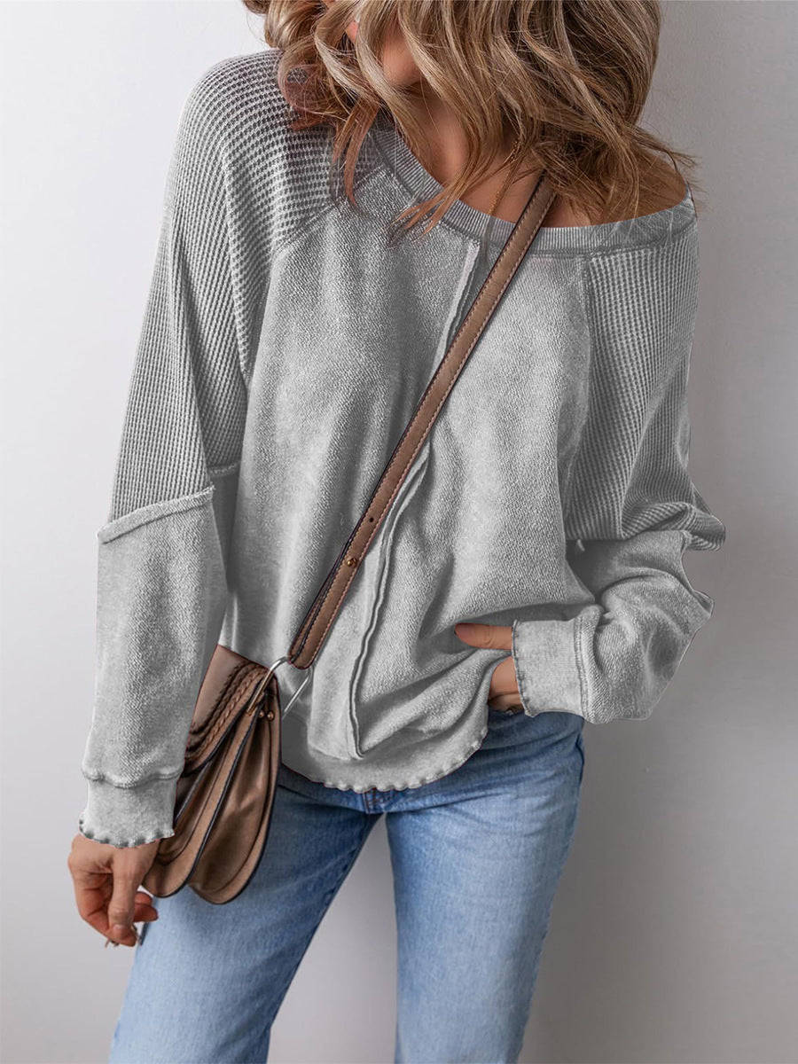 Damen Langarmshirt mit Struktur Optimal für Den Alltag