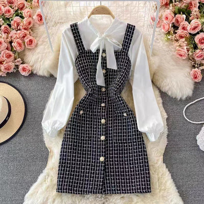 Elegantes Damenkleid A-Linie mit Schleife