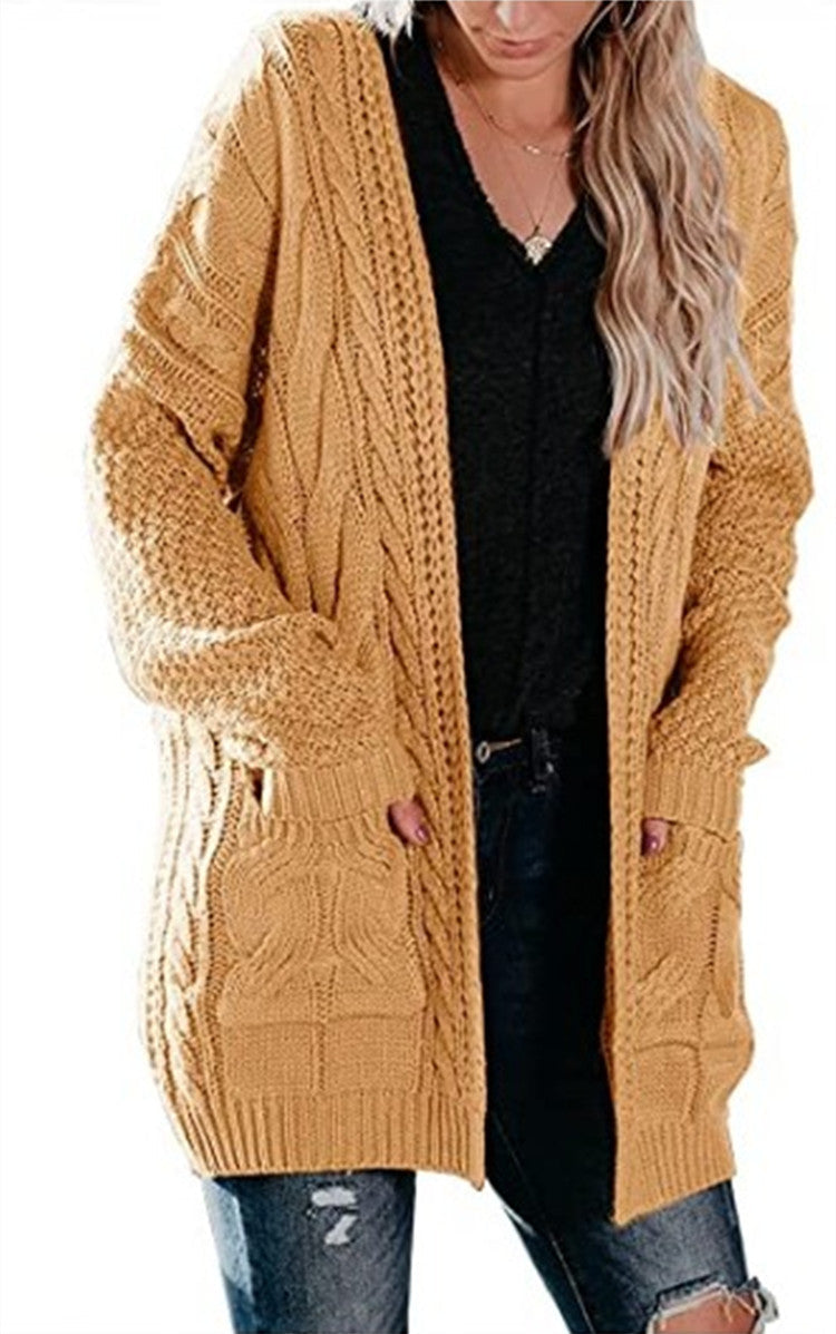Damen Strickjacke Grobstrick Feminin Praktisch
