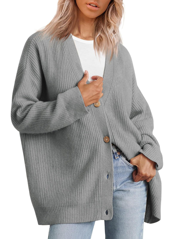 Damen Cardigan Herbst Streifen Modern