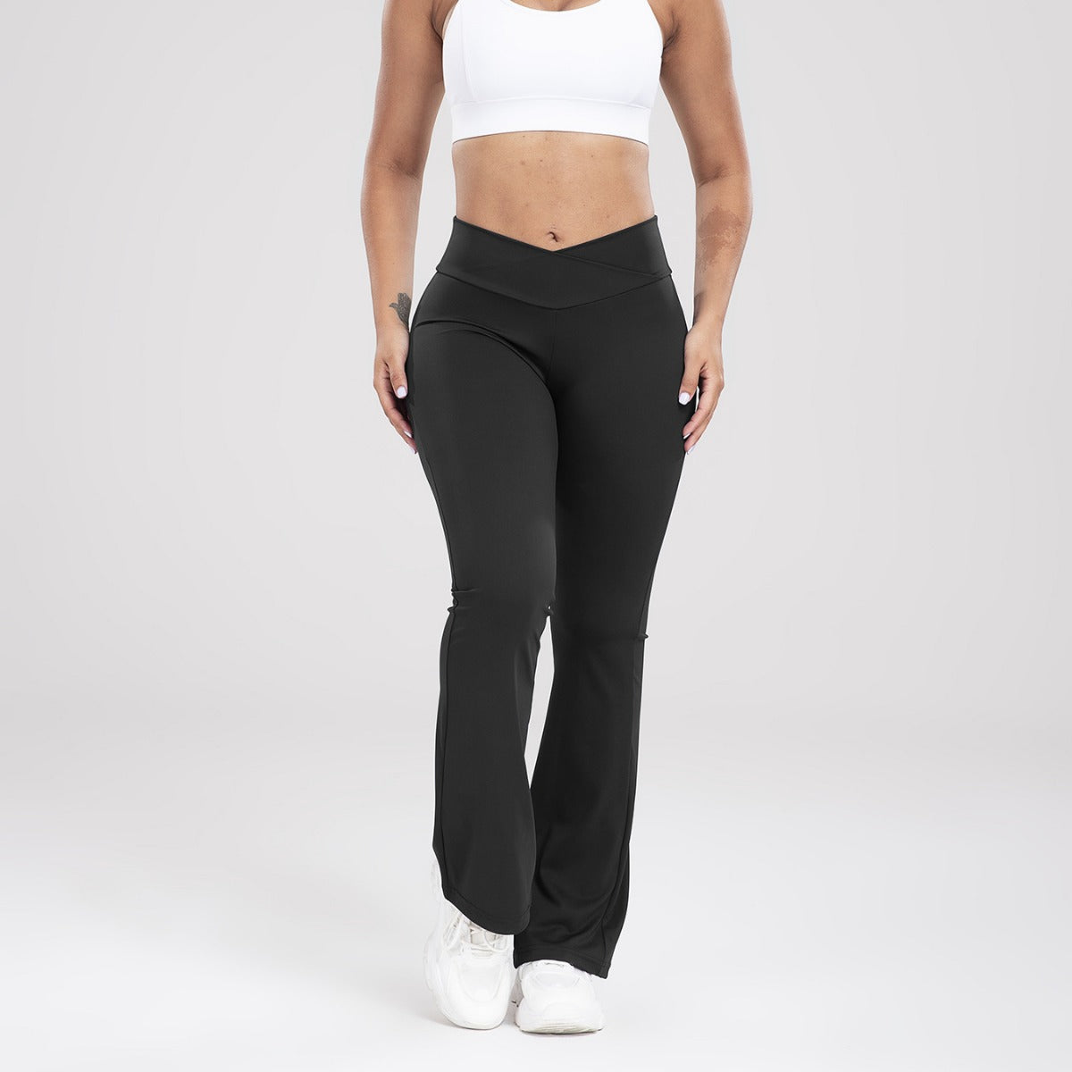 Damen Sportleggings Hoch Tailliert Komfort Fit
