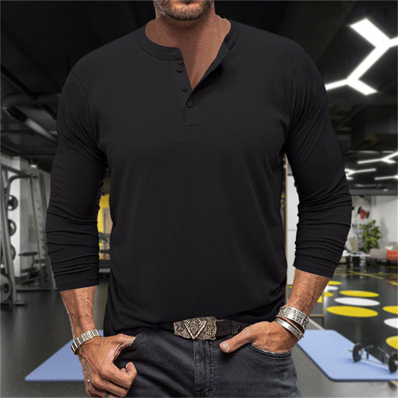 Herren Langarm-Shirt atmungsaktiv Komfort Baumwolle