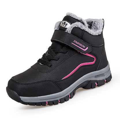 Damen Wanderschuhe Warm Gefüttert Klettverschluss