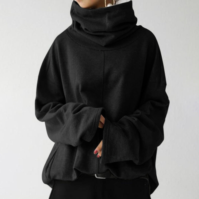 Trendiger Einfarbig Rollkragen Pullover