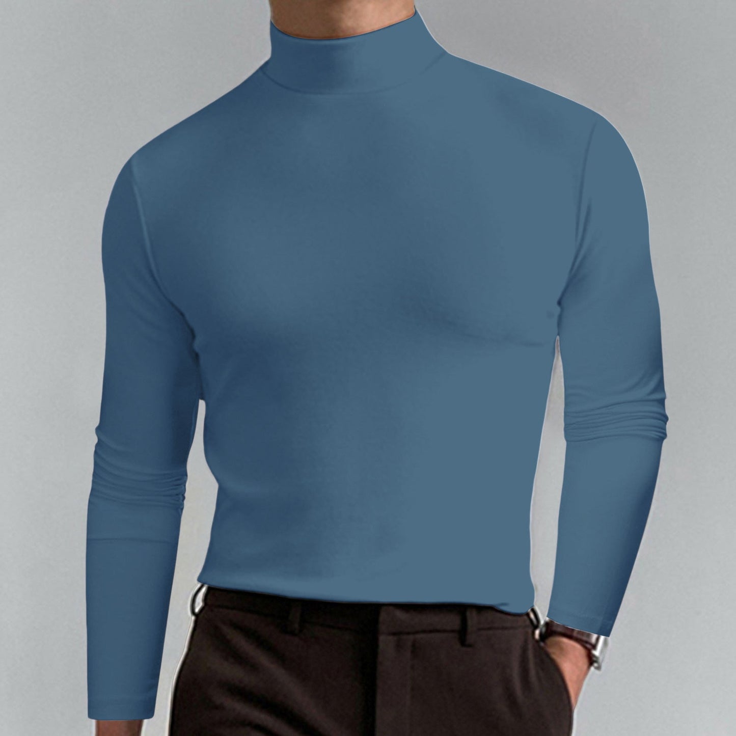 Herren Rollkragenpullover Fein Baumwolle Elegantes Design