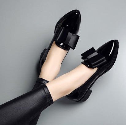 Damen-Elegante Ballerinas mit Schleifen-Design