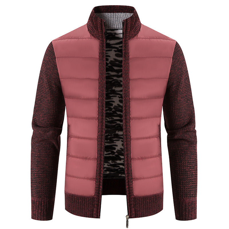 Herren Steppjacke Modern Strick Muster