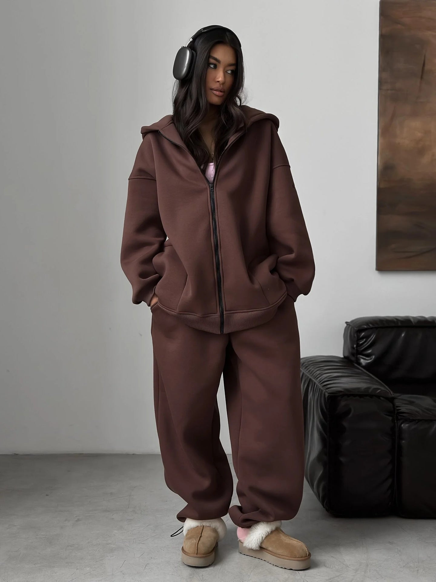 Damen Oversized Hoodie Set Großzügig Bequem