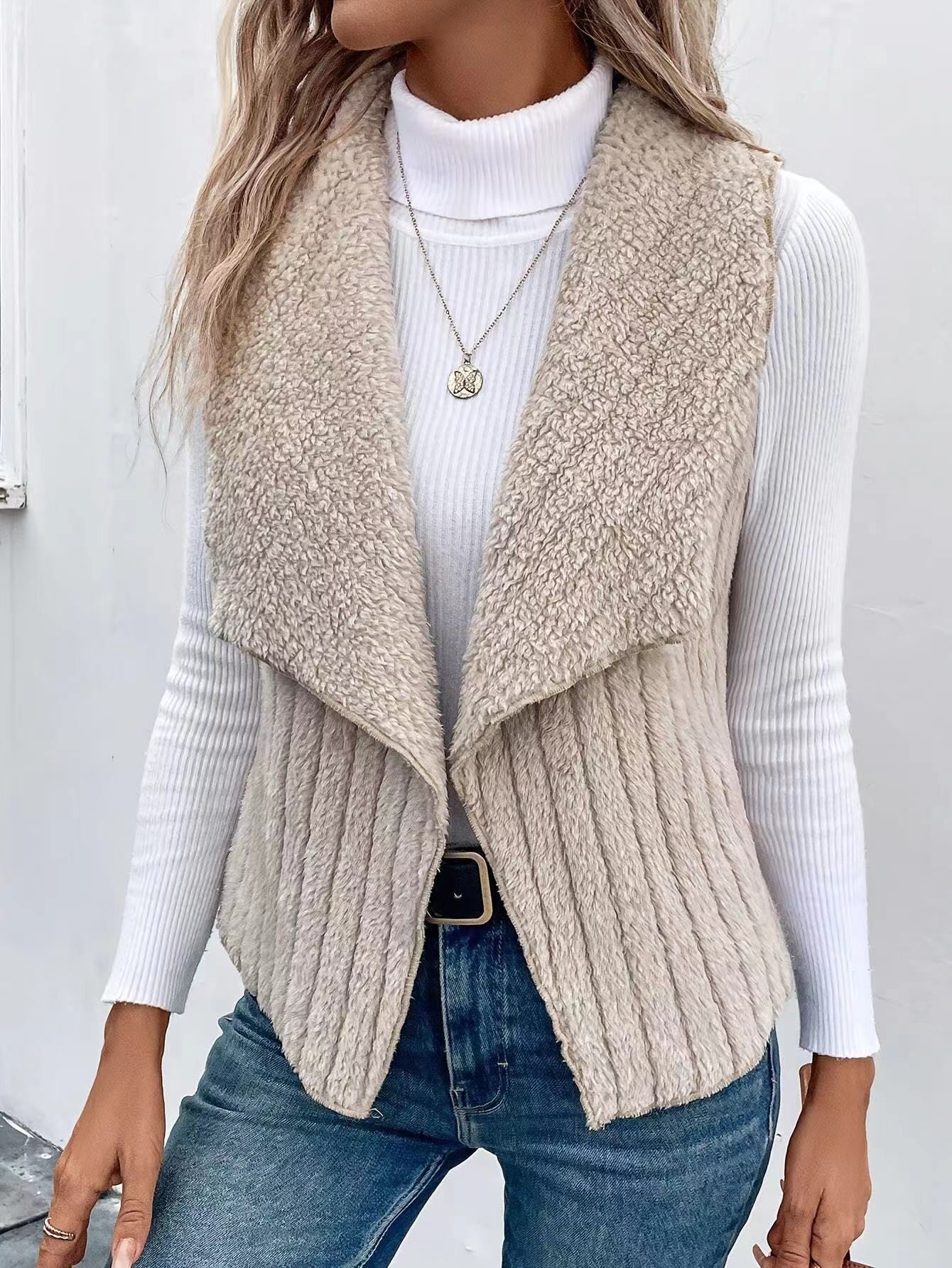 Damensweater Weich Kapuze Abnehmbar