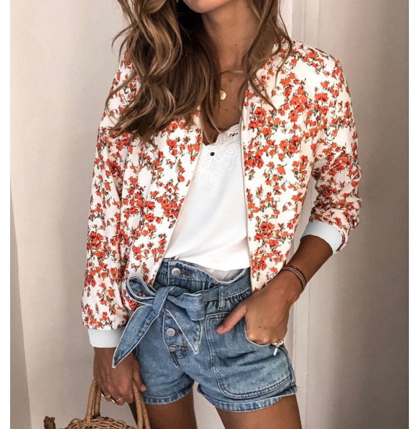 Modische Blumenjacke Elegant Frauen