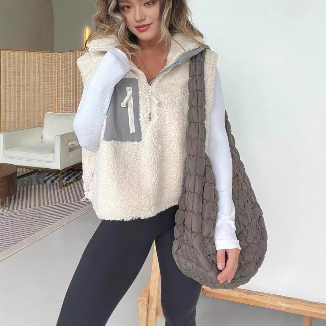 Damen Fleece Weste Weich & Warm mit Reißverschluss - IdealeKleiden