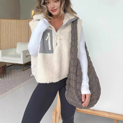 Damen Fleece Weste Weich & Warm mit Reißverschluss - IdealeKleiden