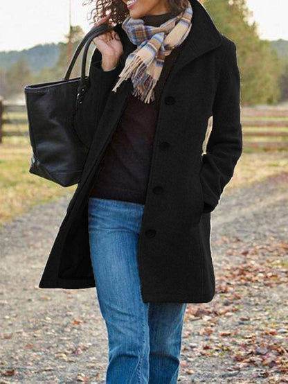Damen Trendmantel Elegant Oversized