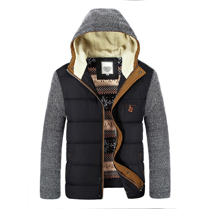 Herbstjacke Gefüttert Mit Kapuze Warm