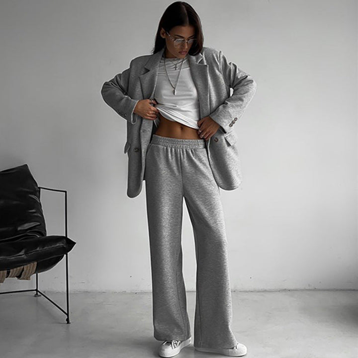 Damen Zweiteiliges Set Oversized Blazer Hose Modern Chic