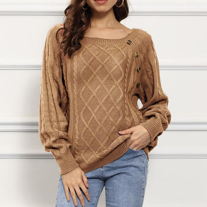 Strickpullover Zopf Muster Elegantes Design