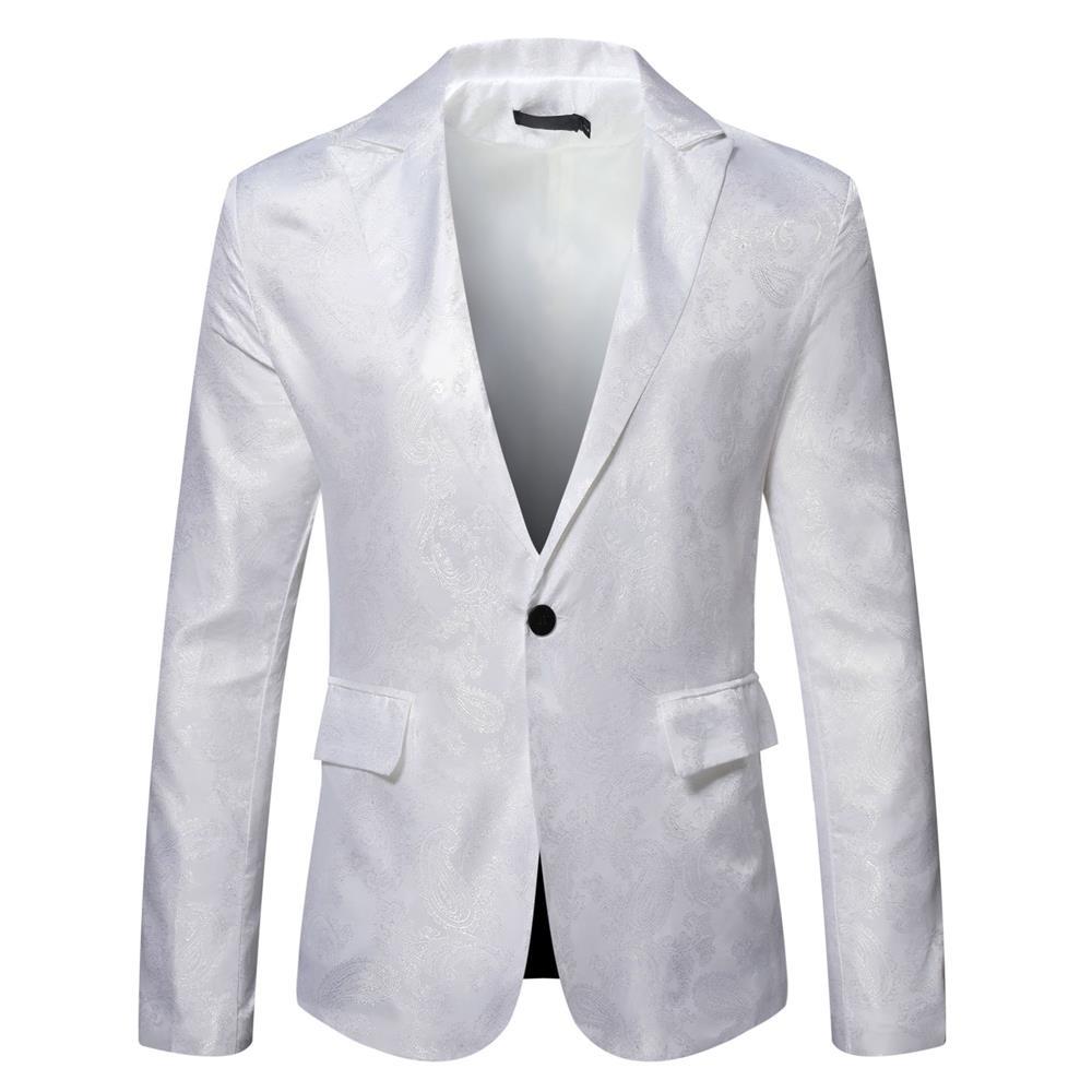 Herren Blazer Paisley Muster Elegant Slim Fit