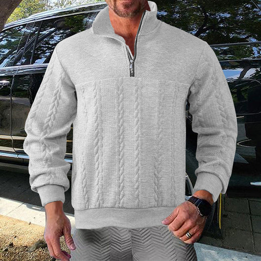 Herren Pullover Struktur Design Moderne Style - IdealeKleiden