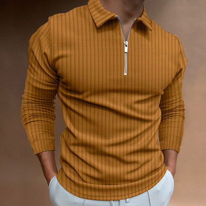 Herren Poloshirt Modern Reißverschluss Style