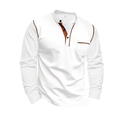 Herren Langarm-Shirt Modern Kontrast Design