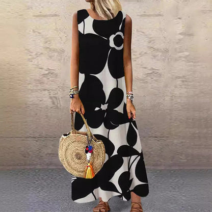 Damen Sommerkleid Floral Leichtigkeit Raffung