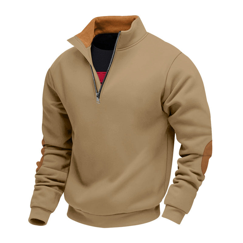 Herren Sweatshirt Stehkragen Elegantes Design