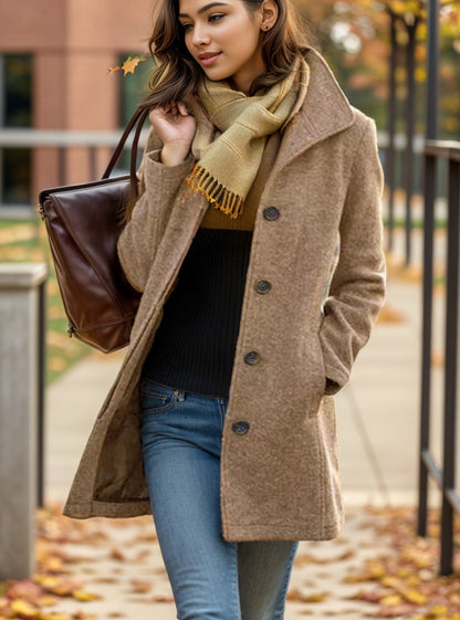 Damen Trendmantel Elegant Oversized