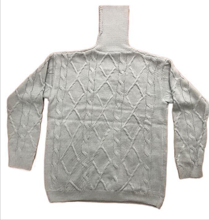 Herren Strickpullover Hochkragen Zopfmuster Elegance