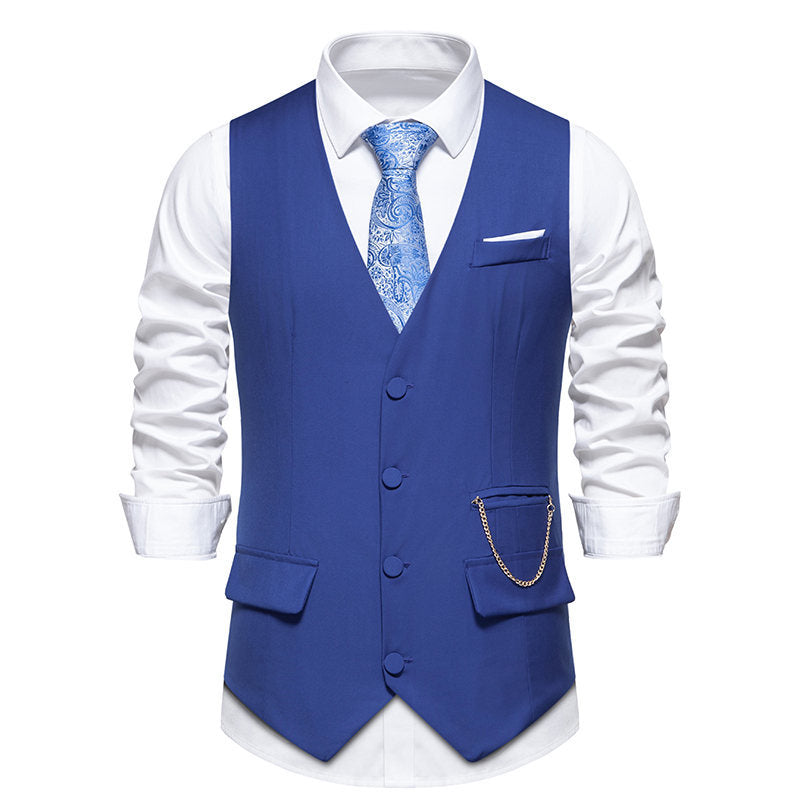 Herren Anzugsweste Elegant Modern mit Taschen