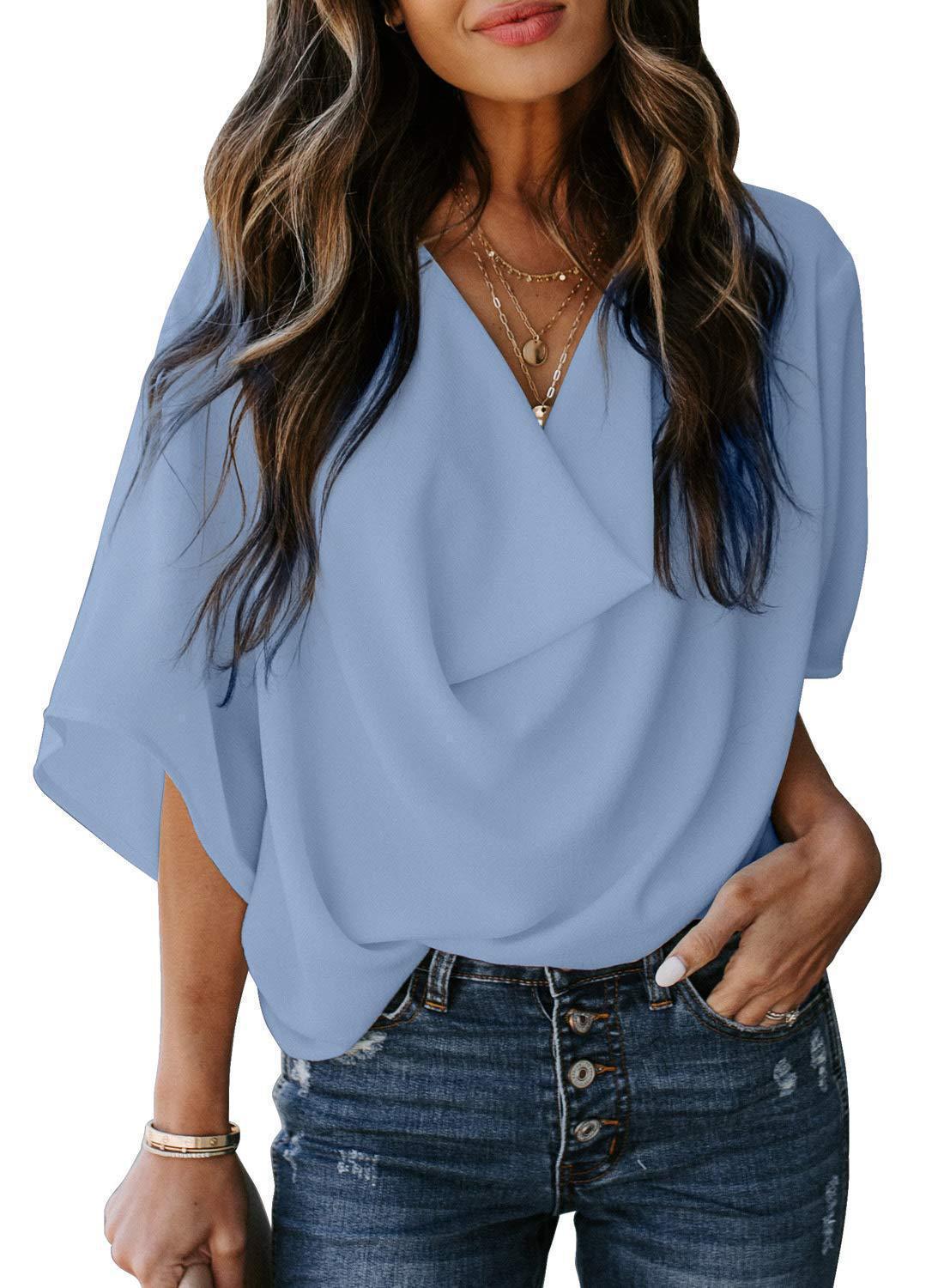 Damen Bluse Elegant Lässig Schnitt Trendy Kleidung