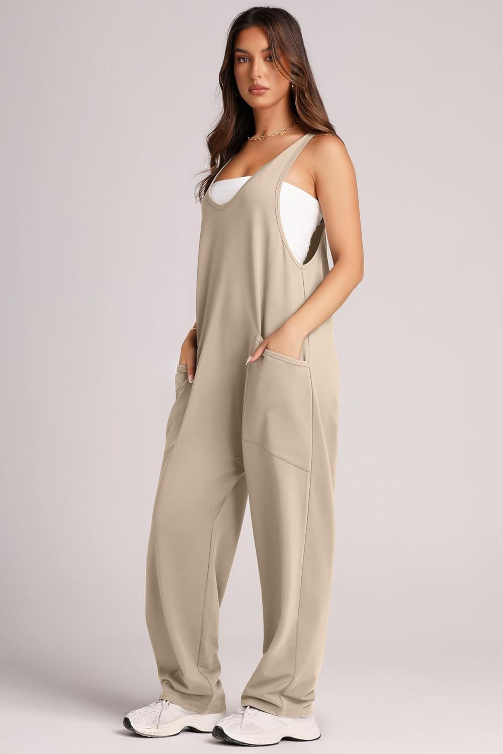 Damen Jumpsuit Comfort mit großen Taschen und Stretchstoff