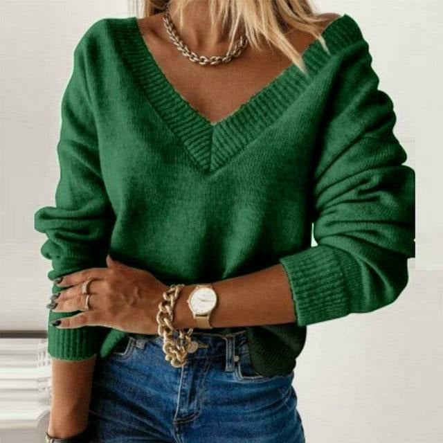 Damenschal Pullover V-Ausschnitt Modern