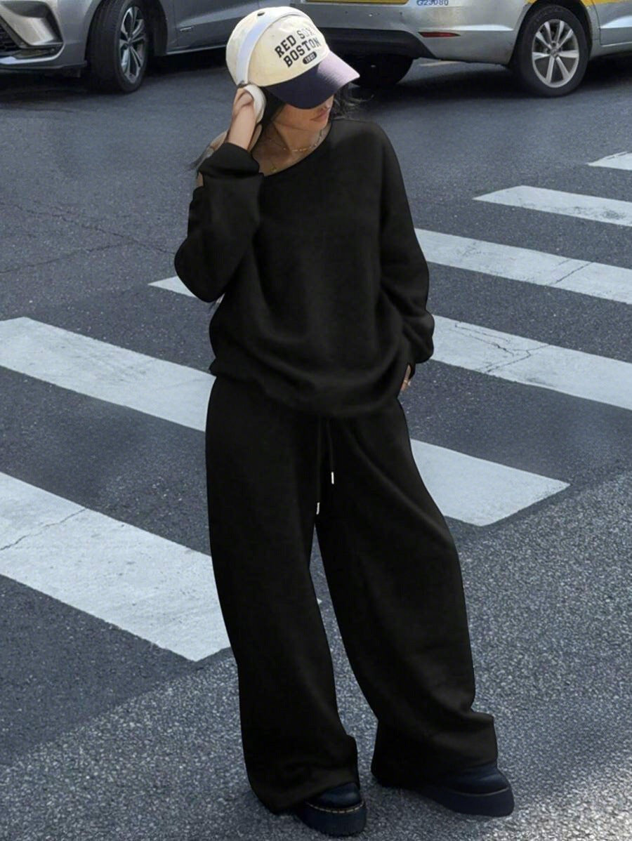 Damen Jogginganzug Set Bequem Oversized Sweat