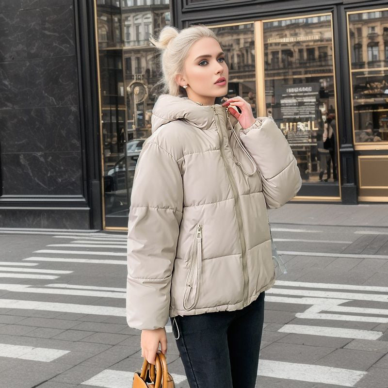 Damen Pufferjacke Warm Isoliert Kapuze