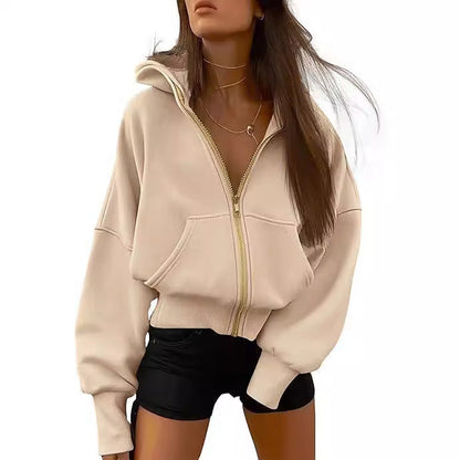 Damen Oversize Pullover Kapuze Großzügig