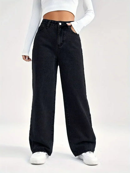 Damen Jeans Hohe Taille Comfort Fit