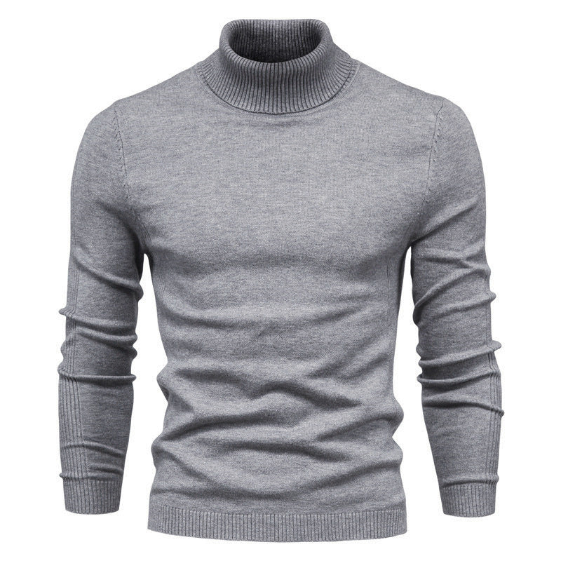 Herren Pullover Hochkragen Feinripp Optimaler Style
