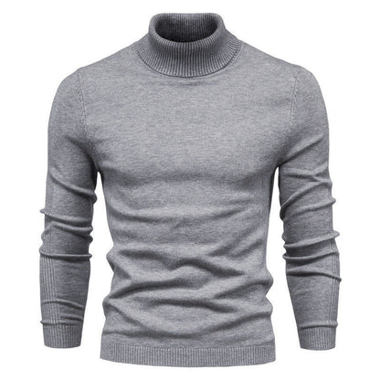 Herren Pullover Hochkragen Feinripp Optimaler Style