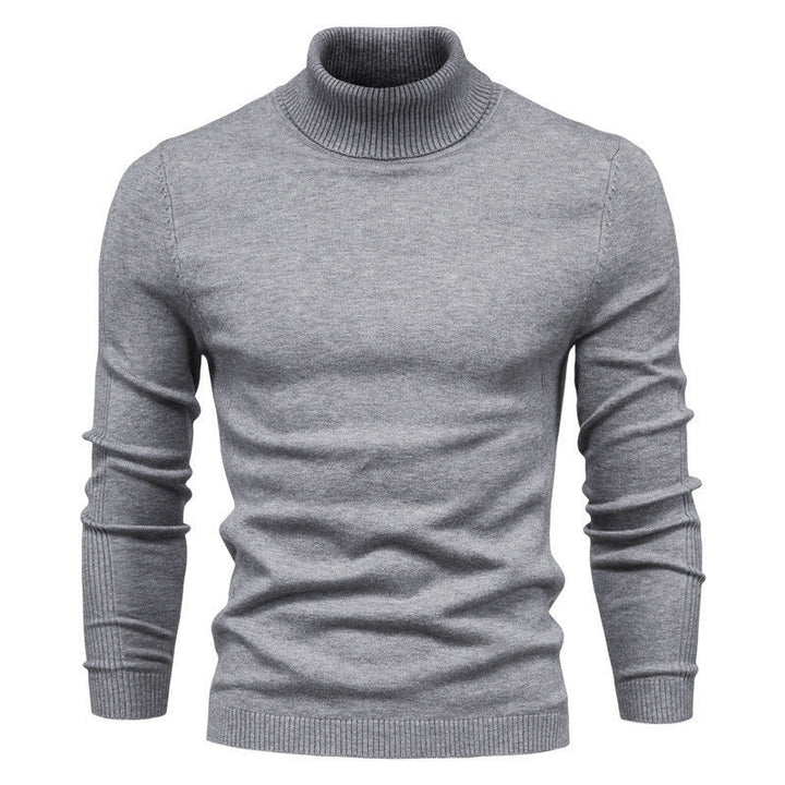 Herren Pullover Hochkragen Feinripp Optimaler Style