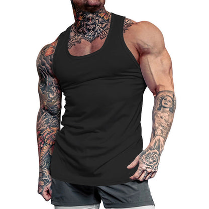 Herren Sport Tanktop Atmungsaktiv Leicht Baumwolle